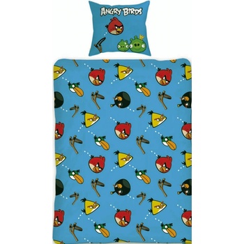 Halantex obliečky bavlna Angry Birds Slingshot 140x200 70x80