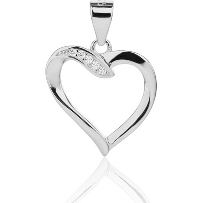 JVD Strieborný prívesok so zirkónmi srdca SVLP1443XJ6BI00