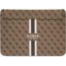 Tašky a batohy na notebooky Guess PU 4G Printed Stripes Computer Sleeve 13/14" Brown GUCS14P4RPSW