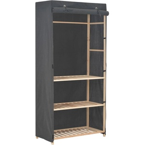 vidaXL Гардероб с 3 рафта, сив, 79x40x170 см, текстил (248187)