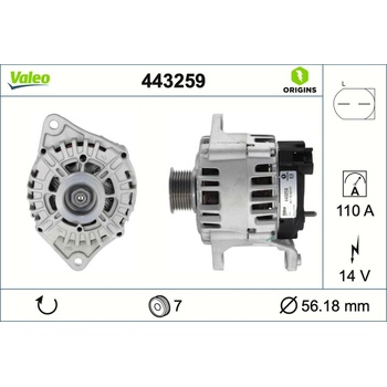 Alternátor VALEO 443259