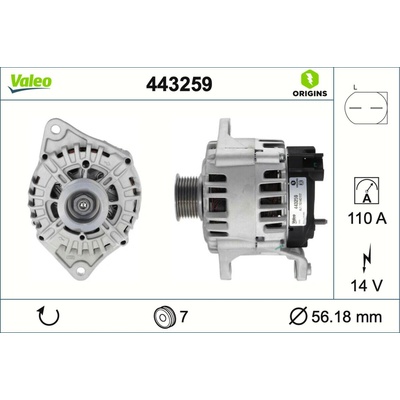 Alternátor VALEO 443259