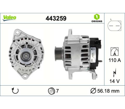 Alternátor VALEO 443259