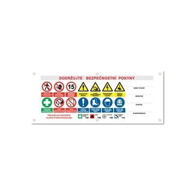 AREÁL STAVBY 3 bezpečnostní banner - 100x40 cm