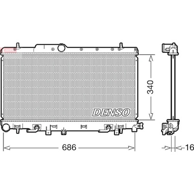 Chladič, chlazení motoru DENSO DRM36018