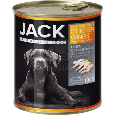 Jack консерва с пилешки крилца за кучета 800 г