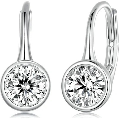 P&J Jewellery stříbrné moissanitové náušnice Silvira SME9