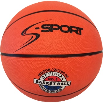 S-Sport Гумена баскетболна топка, размер 5, s-sport tradition