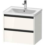 Duravit Ketho. 2 - Шкафче за умивалник 55x63x46 см, 2 чекмеджета, лъскаво бяло K25282022220000 (K25282022220000)