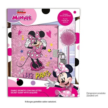 Image 1 of Disney - MINNIE таен дневник с пайети и химикалка