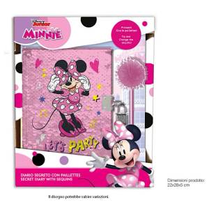 Disney - MINNIE таен дневник с пайети и химикалка