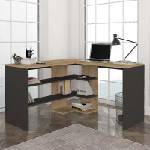 TopMebel Офис бюро Stylo TopMebel от меламин в сапфир - антрацит 120x120x73, 8cm