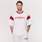 GymBeam Тениска Premium Heavyweight Varsity White L