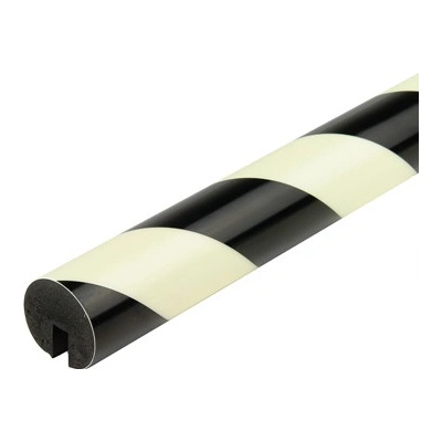 DP 10911 Varovný a ochranný profil 3 - priemer 4x100 cm Čierna-Zelená