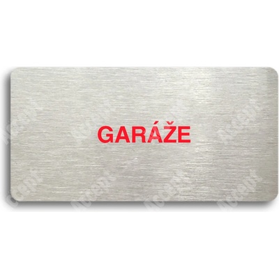 ACCEPT Piktogram GARÁŽE - stříbrná tabulka - barevný tisk bez rámečku