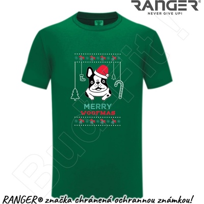 Ranger tričko motív Merry Woofmas zelená