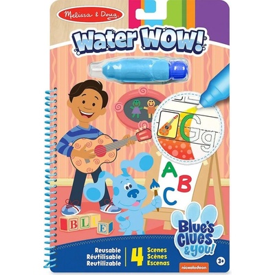 Melissa & Doug Комплект за рисуване с вода Melissa & Doug - Сини загадки, Азбука (33000)