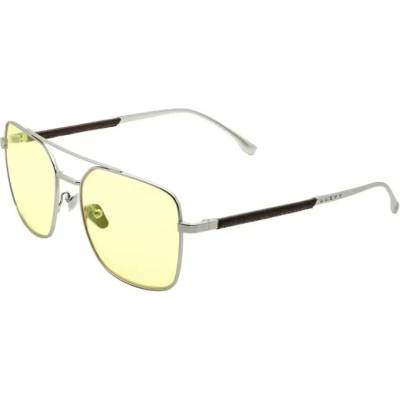 GUNNAR Геймърски очила GUNNAR White Wolf, Aviator, Steel/Umber рамка, Amber лещи, Защита срещу UV и синя светлина, Универсални - WIT-WLF01 (WIT-WLF01)