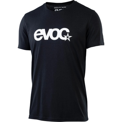Evoc Мъжка фланелка с къс ръкав за колоездене Evoc T-Shirt Logo T-shirt - Black / White - размер M (056-3851-0212)
