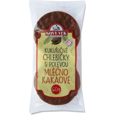 Nový věk Kukuričné chlebíčky s polevou mliečnokakaové 60 g