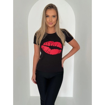 Edoti Черна памучна тениска SLR098 OTHER Edoti | Cheren | ЖЕНИ | S