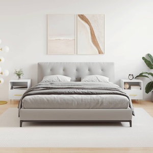 vidaXL Нощни шкафчета, 2 бр, бели, 40x35x47, 5 см, инженерно дърво (827405)