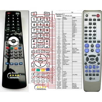 GENERAL LG 6710RCAL12A - съвместимо дистанционно управление на марката General (6710RCAL12A)