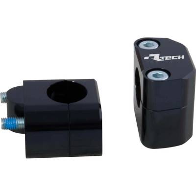 sada na zvýšenie riadidiel +25mm (priemer 22>28,6mm) vr. skrutiek, RTECH (čierna