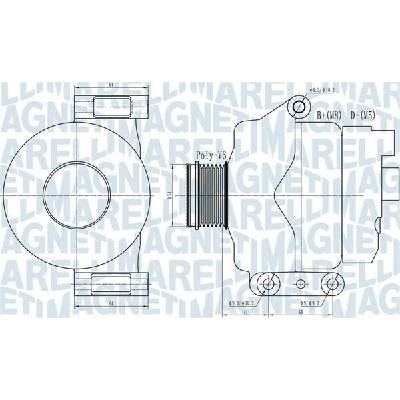 Alternátor MAGNETI MARELLI 063732132010