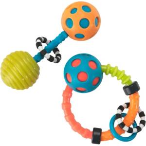 Sassy Бебешки дрънкалки Sassy - Bend & Flex Ring Rattle, 2 части (SMT80788)