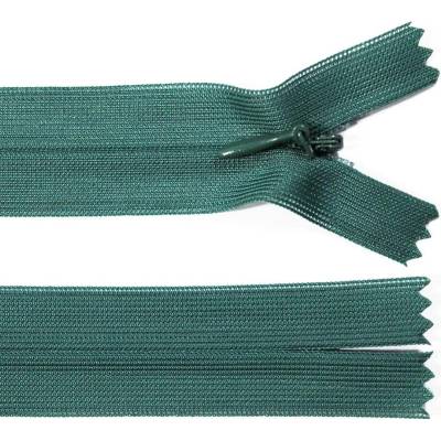 Spirálový zip no.3 skrytý nerozepínací 60cm - více barev color: 670 borovicová zelená