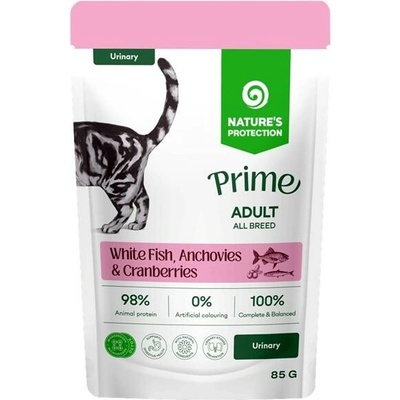 Nature's Protection Prime Cat vreciek. Urinary White Fish/Anchovies 85 g
