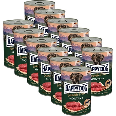 Happy Dog Pferd Pure Montana - 12 x 400 g / кон