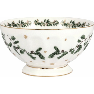 GREEN GATE Francouzská miska Joelle White zelená porcelán 400 ml