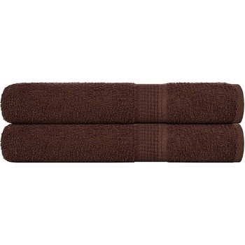 vidaXL Кърпи за сауна 2 бр кафяви 80x200 см 360 gsm 100% памук (136767)
