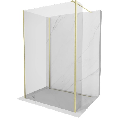 Mexen Kioto душ екран Walk-in 100 x 75 x 30 cm, прозрачен, златен четкан - 800-100-075-221-55-00-030 (800-100-075-221-55-00-030)