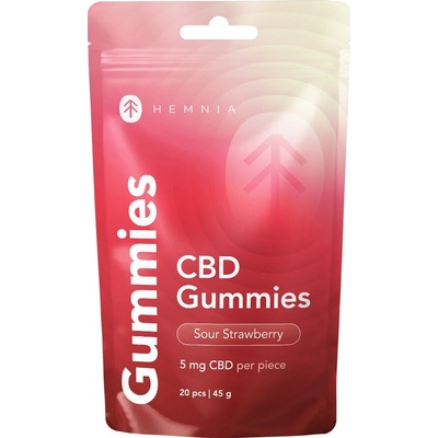 CBD Gumové cukríky Jahoda 100 mg CBD 20 x 5 mg 45 g
