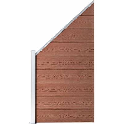 OMAXI Plotový dílec WPC 95 x (105–180) cm hnědý 813646
