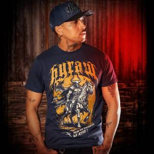 HYRAW мъжка тениска hyraw - hell rider - blue - 262ts05