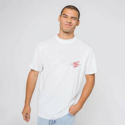 Pánské tričko Kaotiko Washed Suara Ramen white / blue