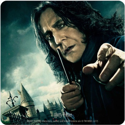 CurePink Tácek pod sklenici Harry Potter Severus Snape 10x10cm