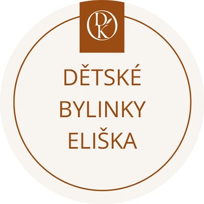 Davídkovo koření Etiketa Dětské bylinky Eliška béžová průměr 4,5 cm 1 ks