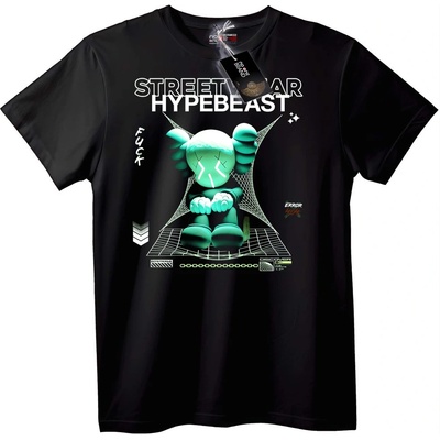 NOONEBRAND Тениска Улично KAWS хайп - 5XL, Black