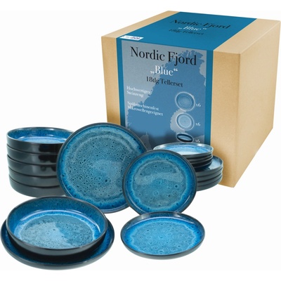 Creatable Sada nádobí Nordic Fjord sada talířů modrá 18 ks – Zboží Dáma