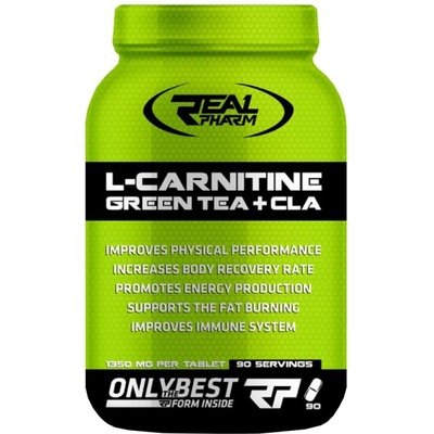 REAL PHARM L-Carnitine, Green Tea & CLA [90 капсули]