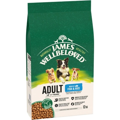 James Wellbeloved Adult Dog Hypoalergenní ryby a rýže 12 kg