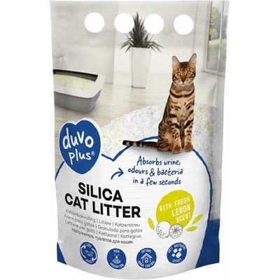 Duvo+ Premium Silikónová podstielka pre mačky s vôňou citrónu 1-8mm 2 kg 5 l