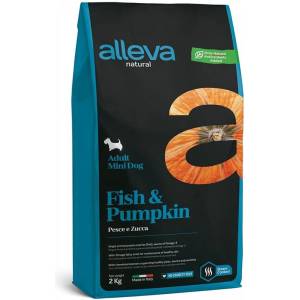 Alleva NATURAL кучешка риба и тиква възрастен мини 12 кг