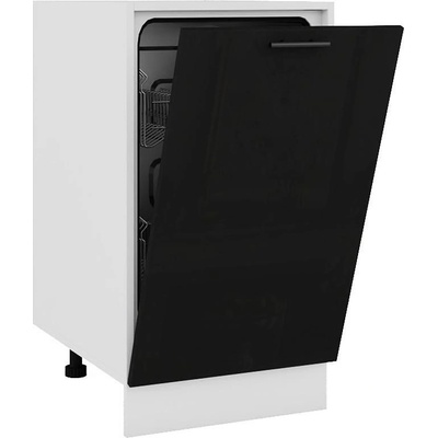 Врата за съдомиялна 45 Glamour черен гланц