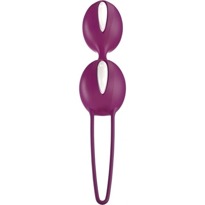 Fun Factory Venušine guličky Smartballs Duo White/Grape, silikónové Kegelove guličky